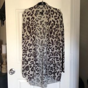 Leopard open mid length cardi.